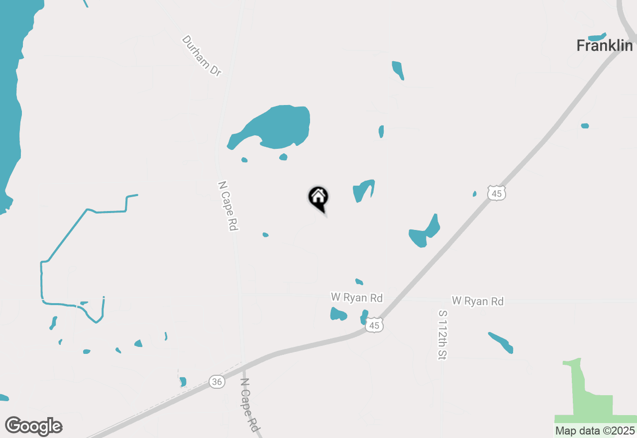 Map of 9198 S Overlook Way, Franklin, WI 53132