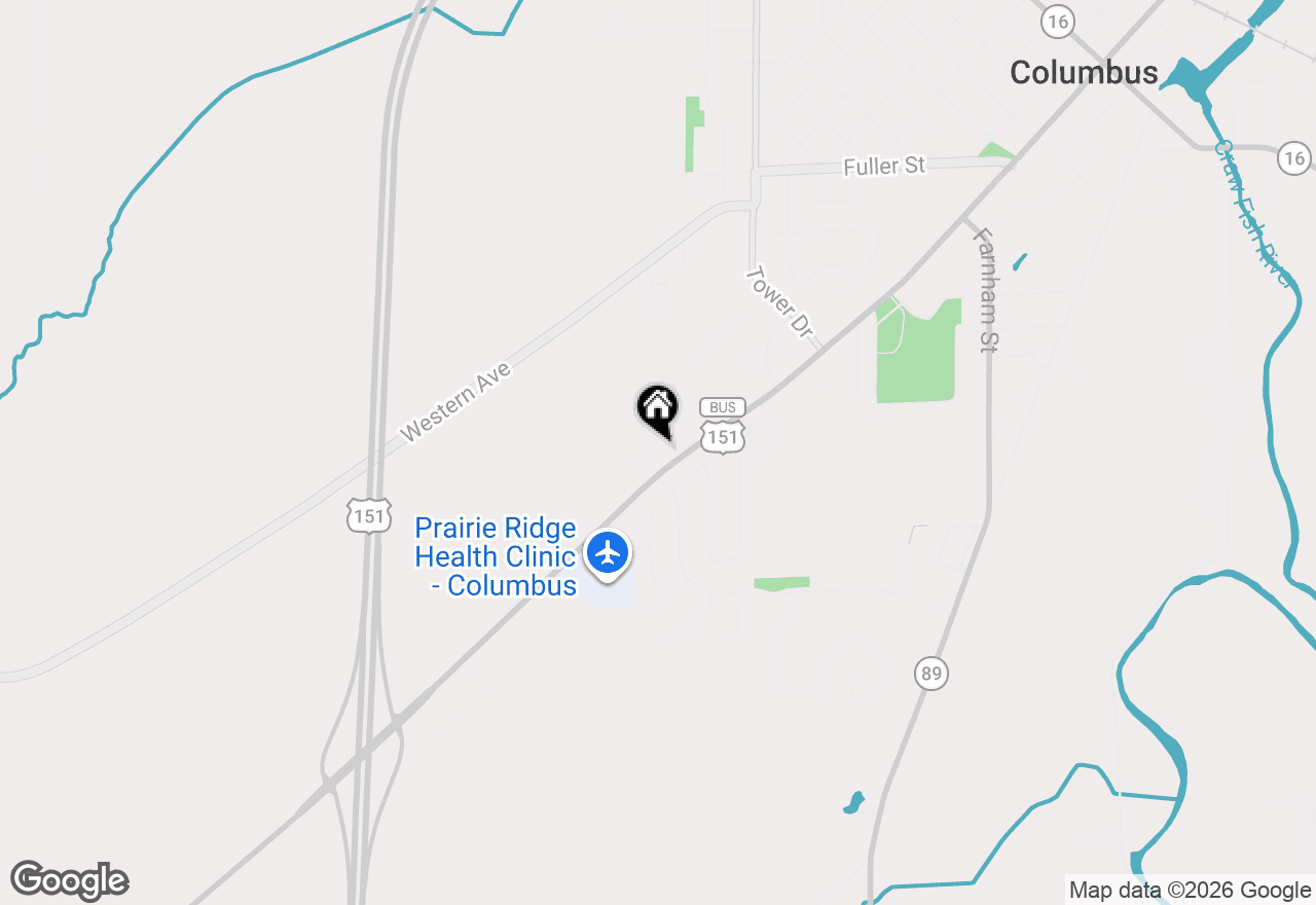 Map of 104 Ridgeline Drive, Columbus, WI 53925