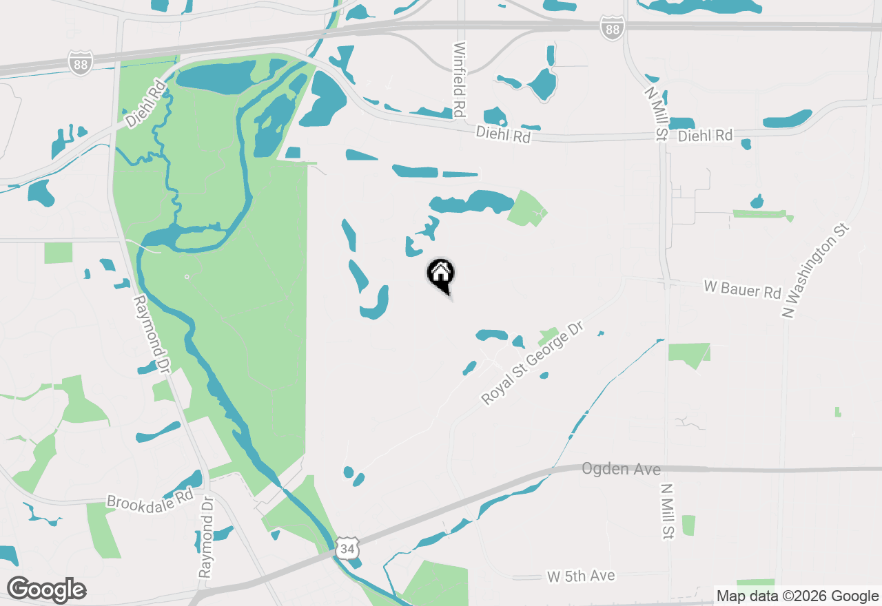 Map of 1428 Calcutta Lane, Naperville, IL 60563