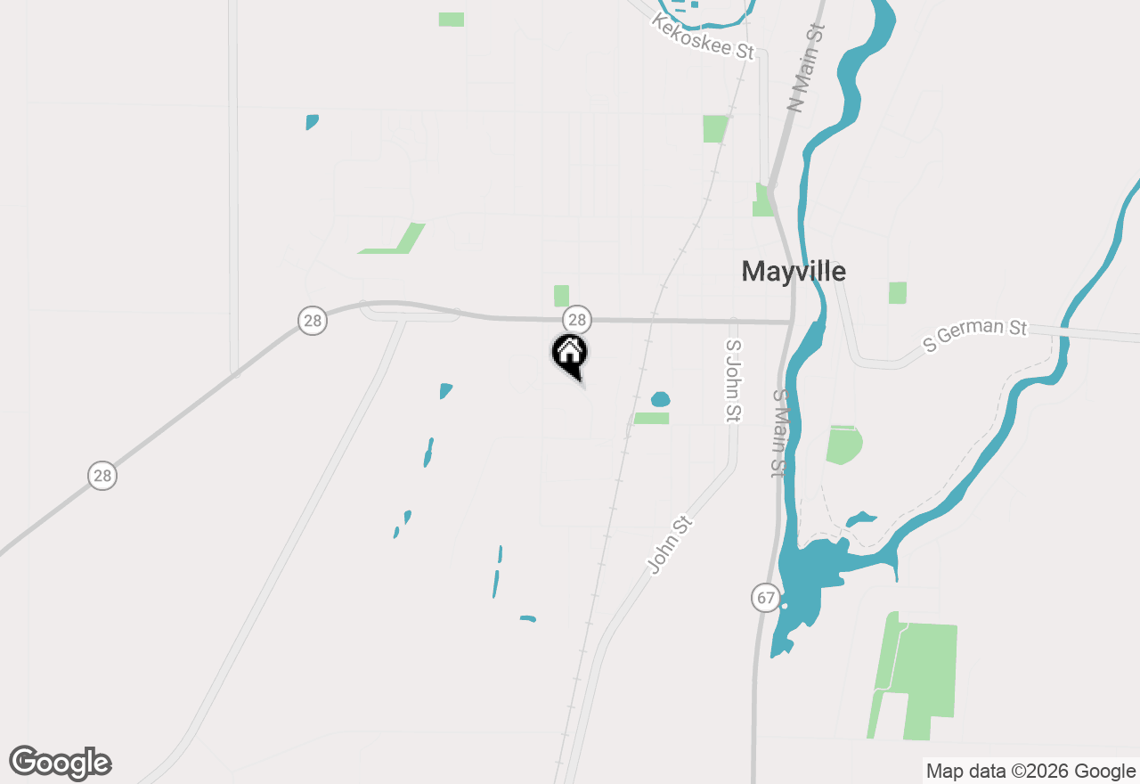 Map of 911 Mayer Ln, Mayville, WI 53050