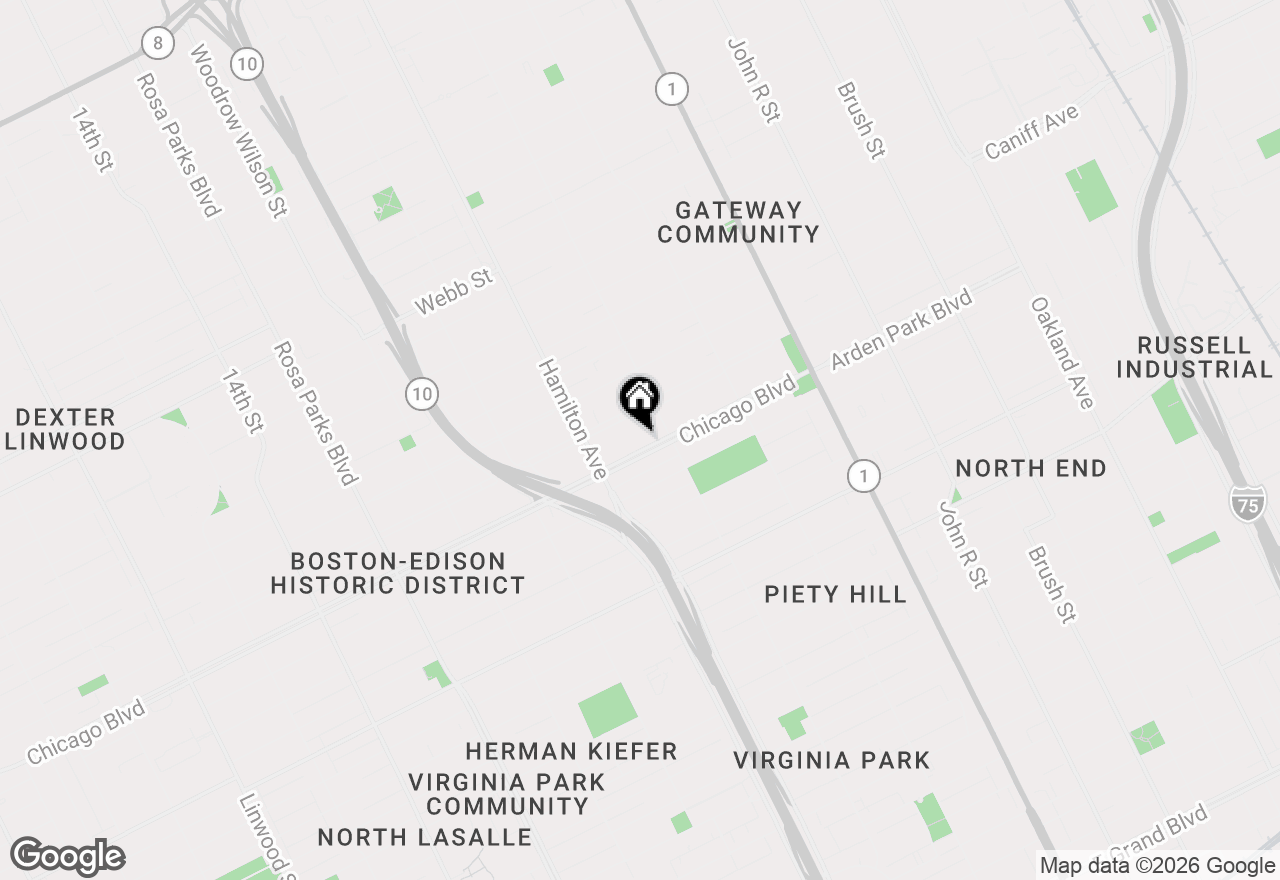 Map of 862 Chicago Blvd, E, Detroit, MI 48202