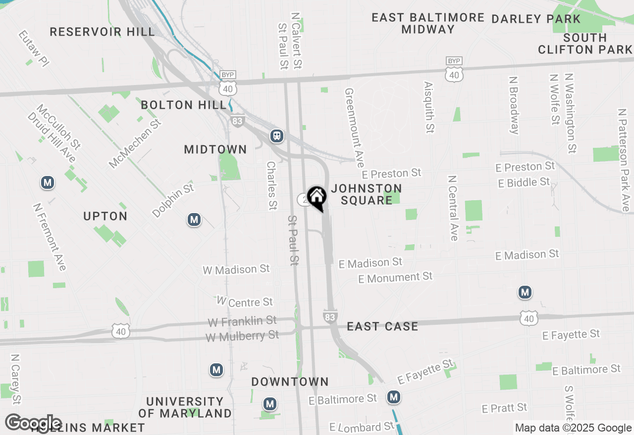 Map of 1011 Hunter Street #F-4, Baltimore, MD 21202