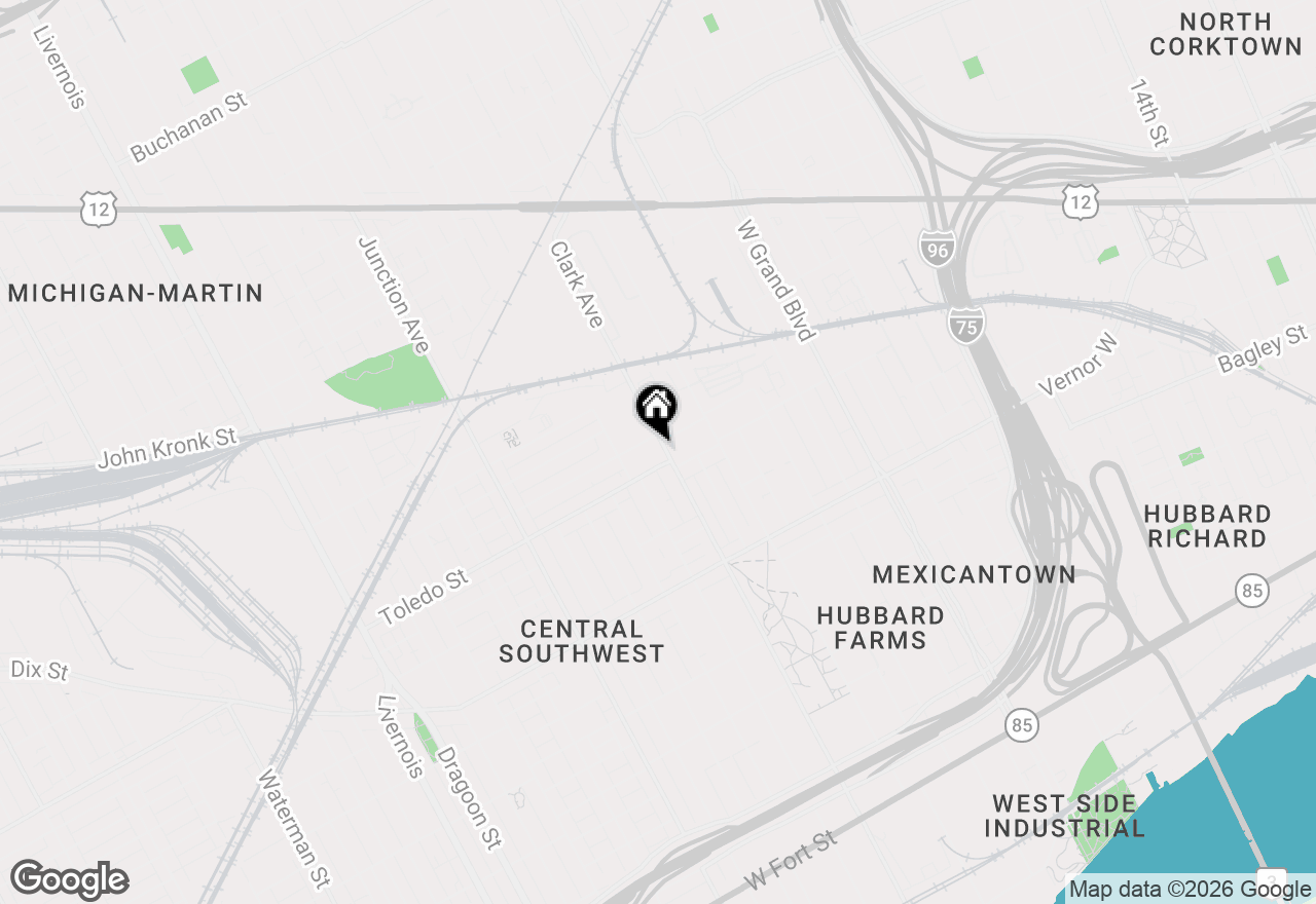 Map of 2347 Clark Street, Detroit, MI 48209