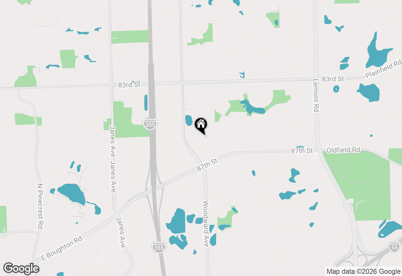 Map of 8545 Chadwick Court, Woodridge, IL 60517