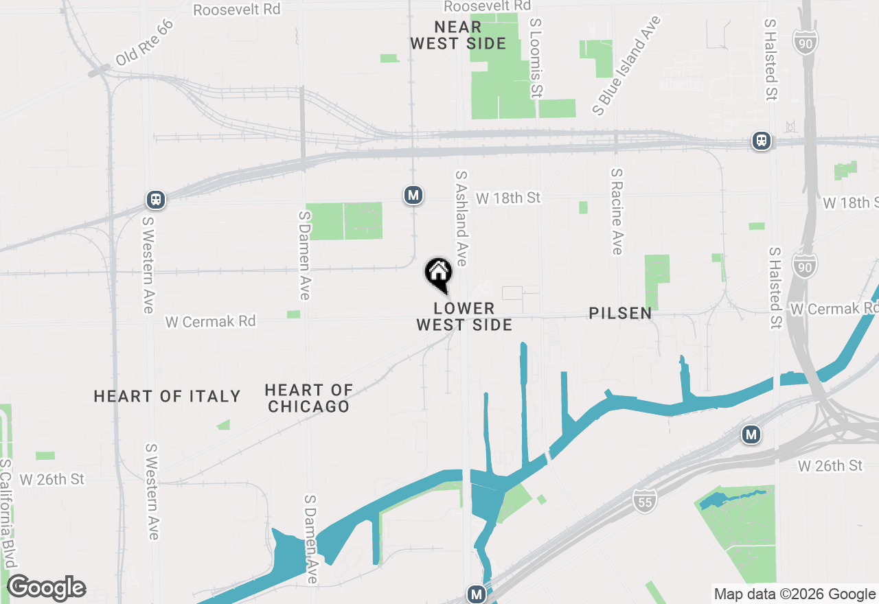 Map of 1635 W 21st Place #2, Chicago, IL 60608
