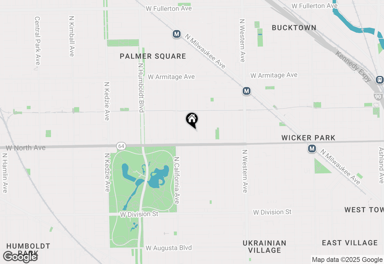 Map of 1644 N Washtenaw Avenue, Chicago, IL 60647