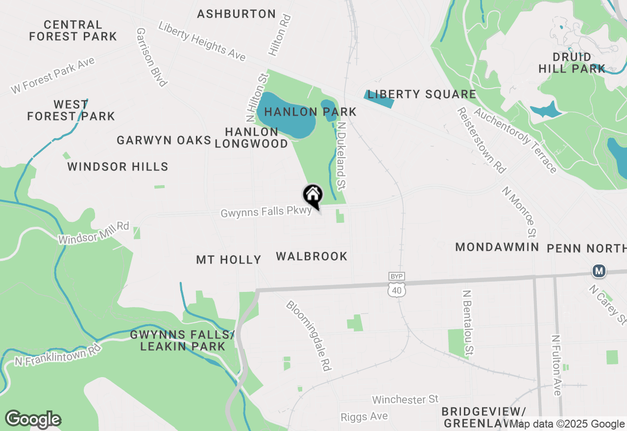 Map of 2325 N Longwood Street, Baltimore, MD 21216