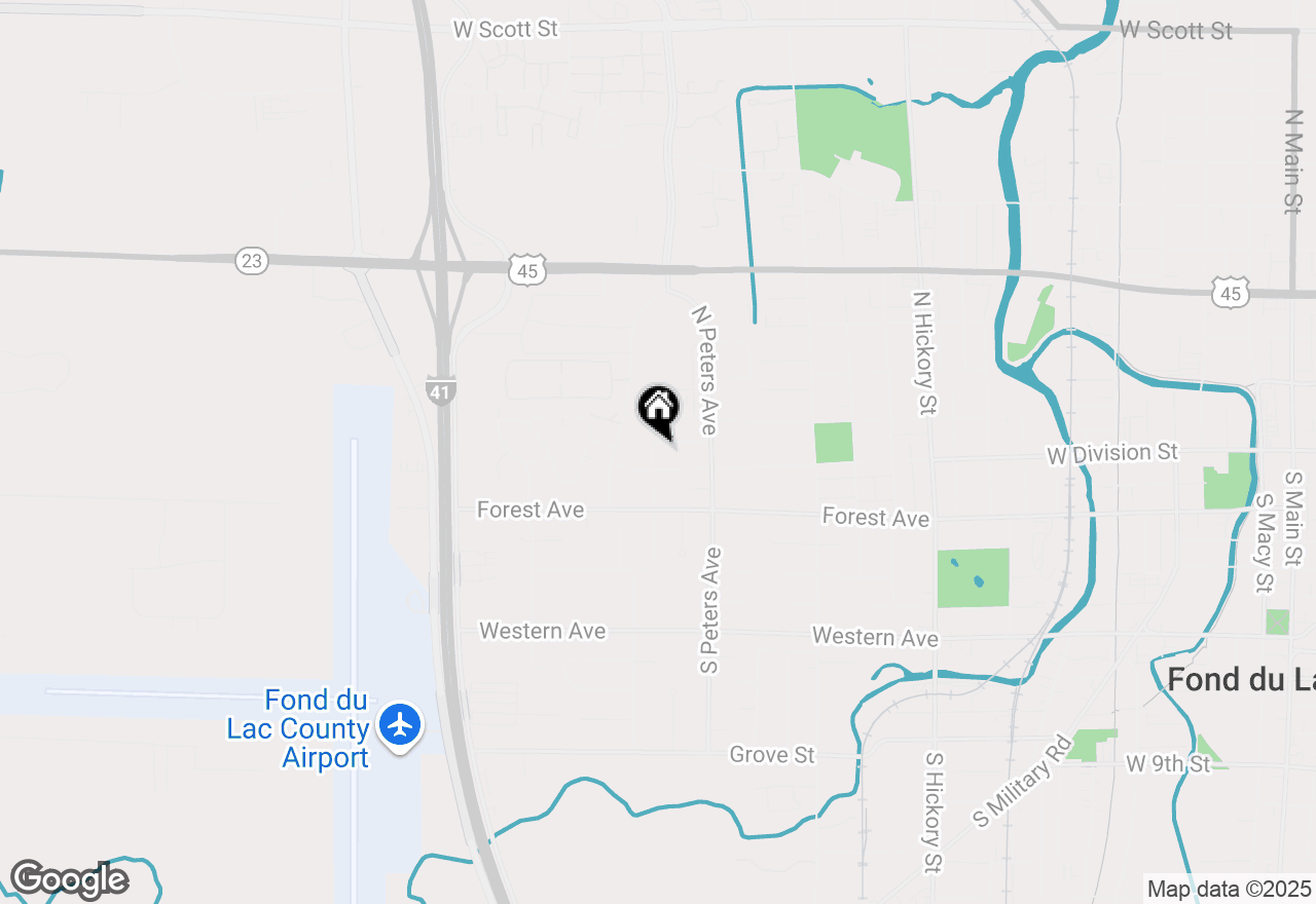 Map of 23 N St Josephs Ln, Fond Du Lac, WI 54935