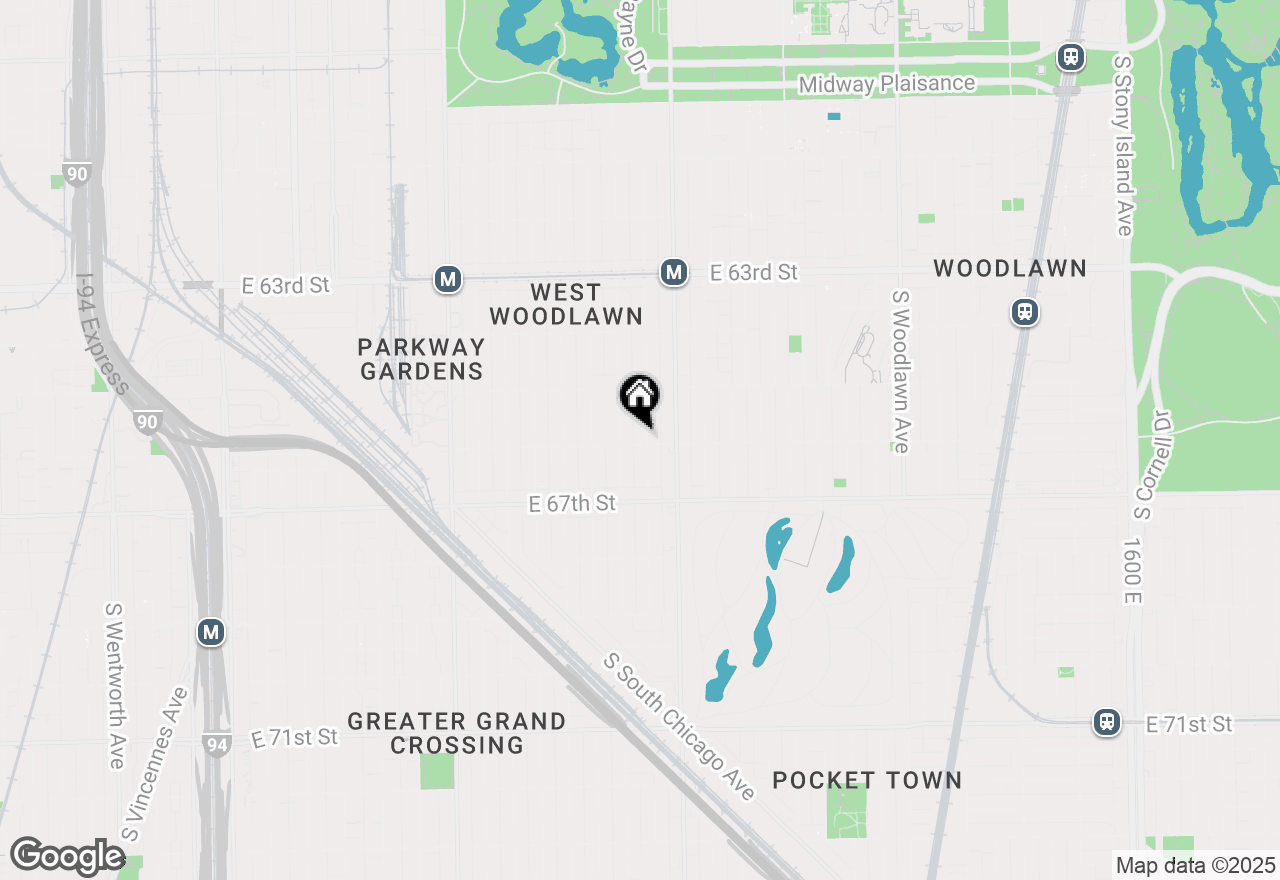 Map of 6556 S Evans Avenue #GARDEN, Chicago, IL 60637