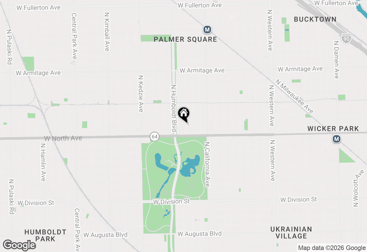 Map of 1634 N Richmond Street, Chicago, IL 60647