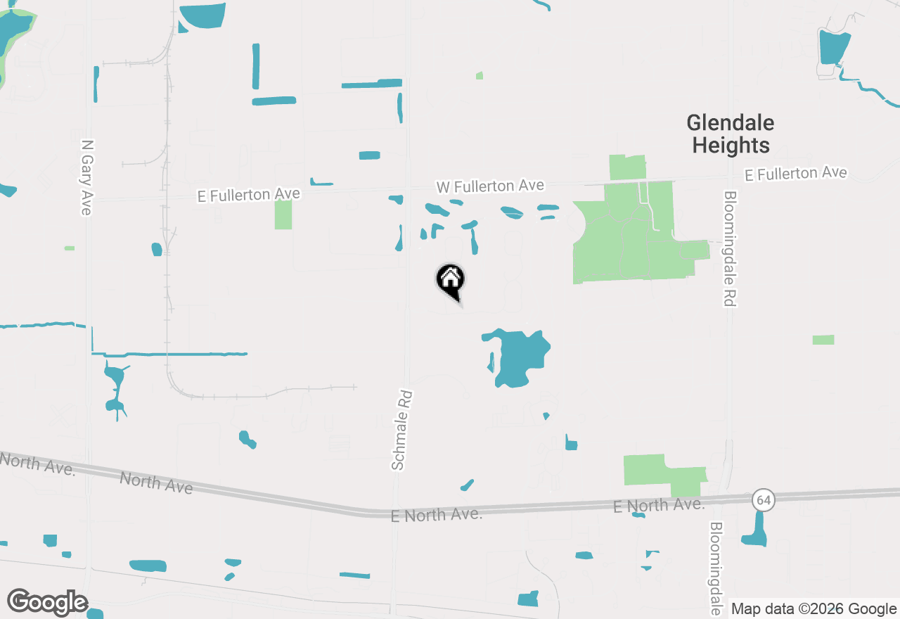 Map of 1403 Club Drive, Glendale Heights, IL 60139
