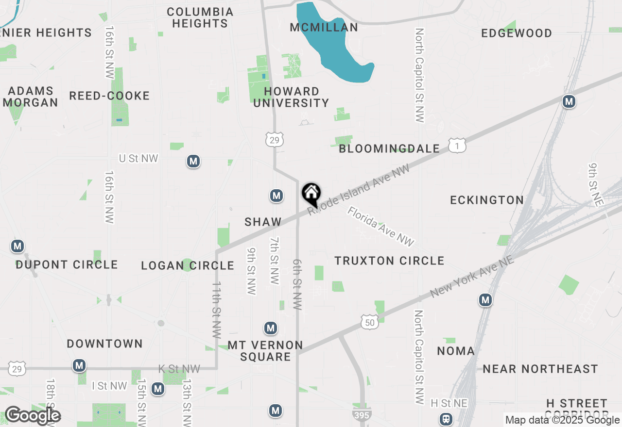 Map of 444 Rhode Island Avenue Nw #201, Washington, DC 20001