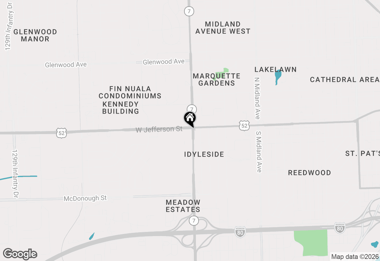Map of 1800 W Jefferson Street, Joliet, IL 60435