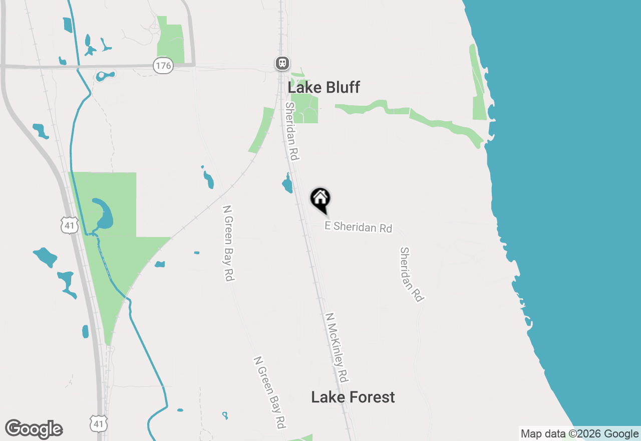 Map of 110 E Sheridan Road, Lake Bluff, IL 60044