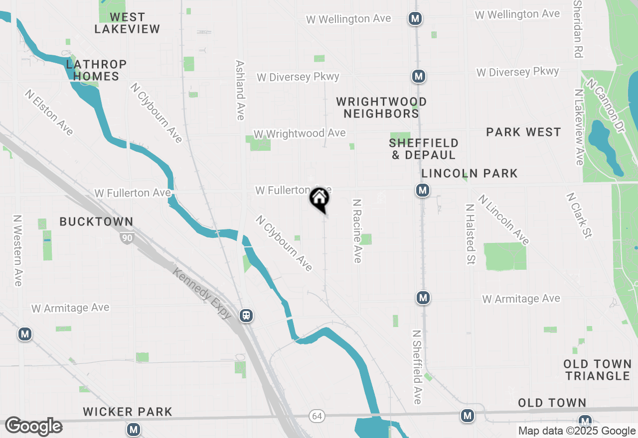 Map of 1323 W Belden Avenue #E1, Chicago, IL 60614