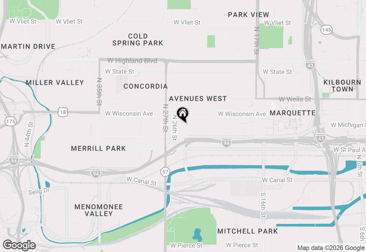 Map of 2501 W Michigan St, Milwaukee, WI 53233
