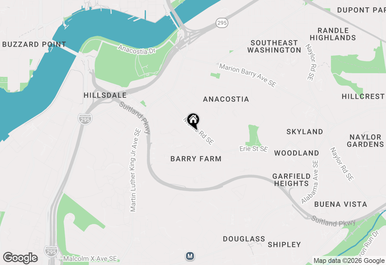 Map of 2325 14th Place Se, Washington, DC 20020