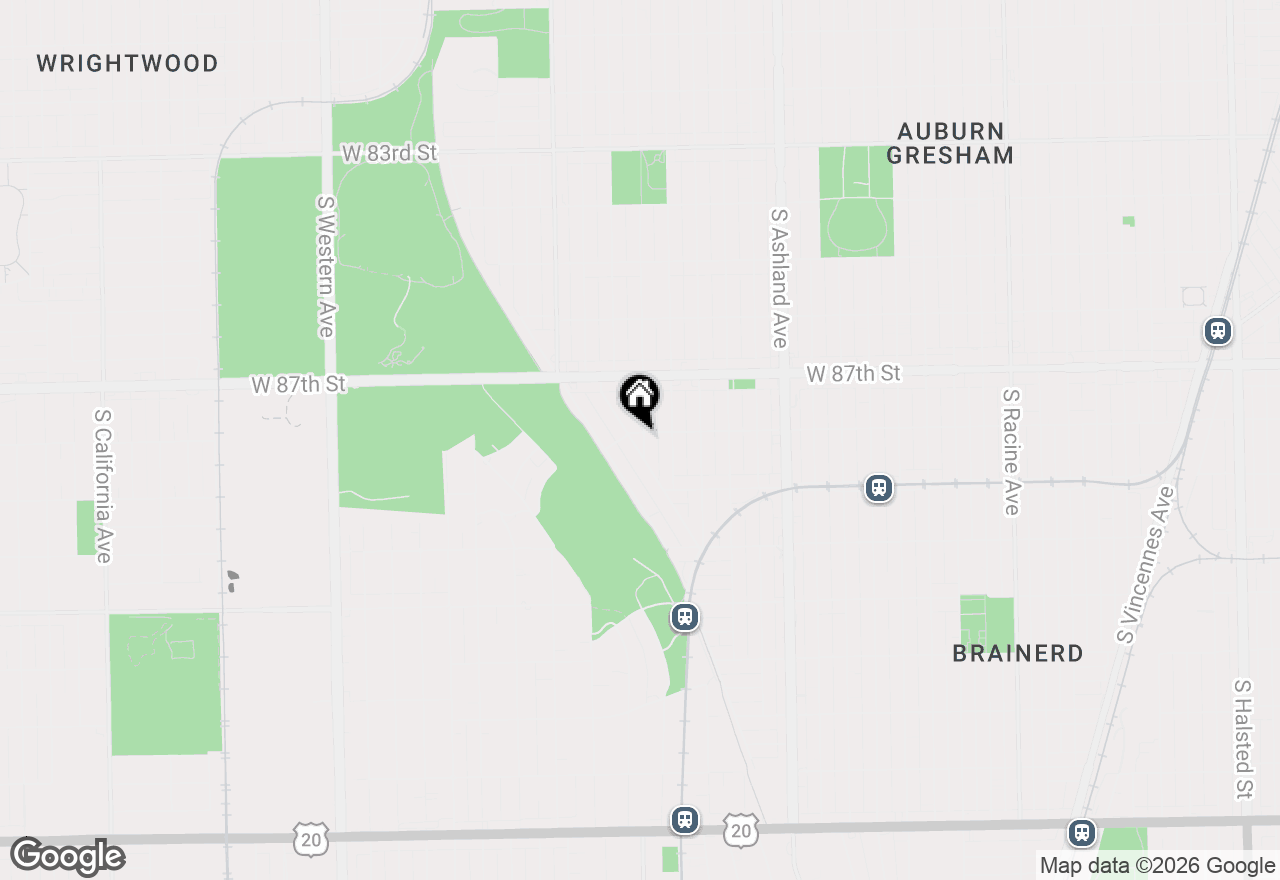 Map of 1833 W 88th Street, Chicago, IL 60620