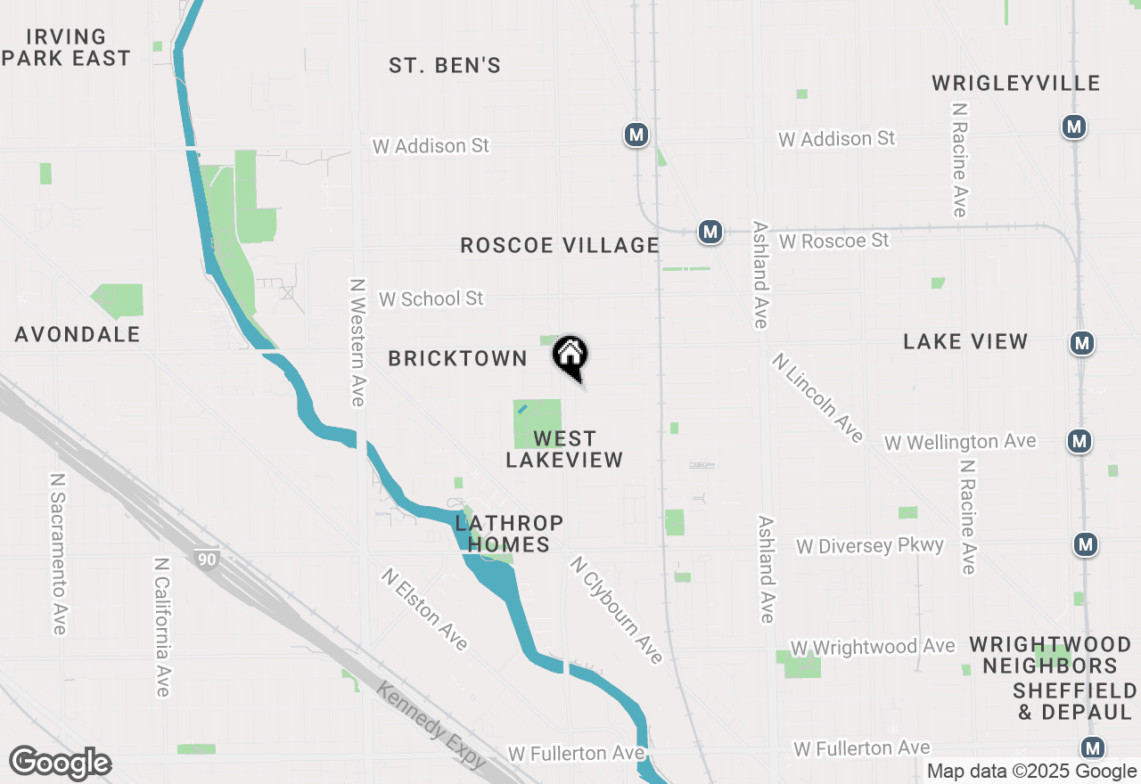 Map of 3105 N Damen Avenue #3S, Chicago, IL 60618