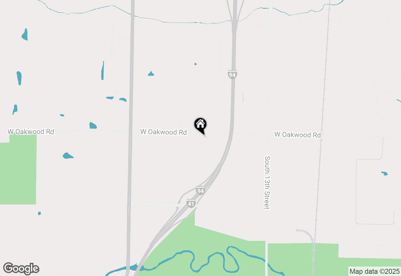 Map of 1921 W Oakwood Rd, Oak Creek, WI 53154