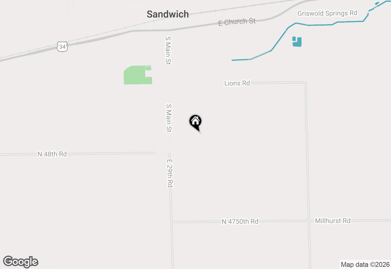 Map of 1515 Cindy Lane, Sandwich, IL 60548