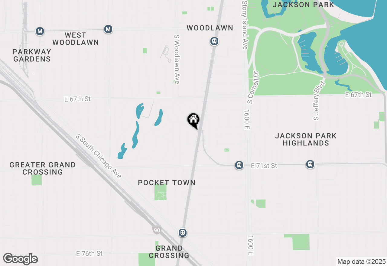 Map of 6911 S Kimbark Avenue #GARDEN, Chicago, IL 60637
