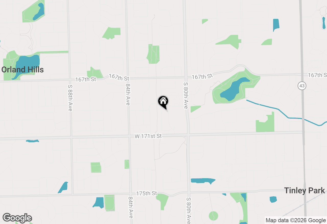 Map of 16931 82nd Avenue, Tinley Park, IL 60477