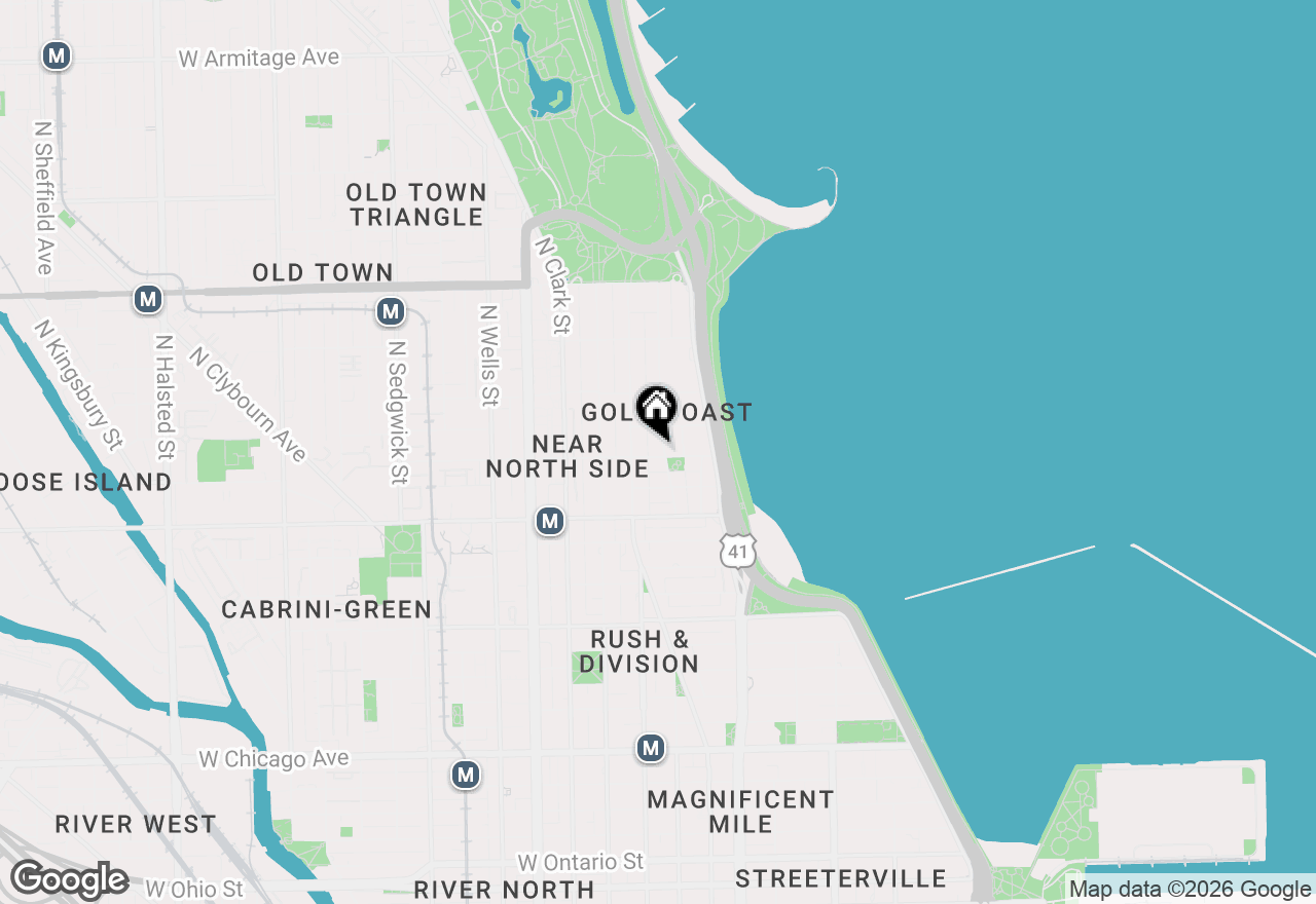 Map of 1300 N Astor Street #25C, Chicago, IL 60610