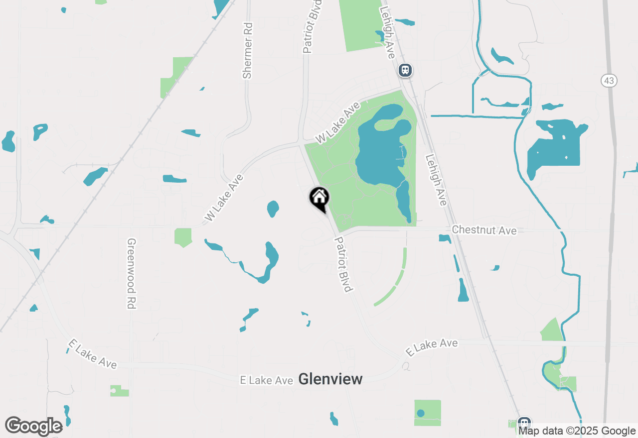 Map of 1801 Tower Drive #E206, Glenview, IL 60026