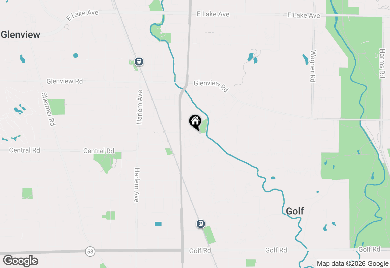 Map of 1534 Palmgren Drive, Glenview, IL 60025