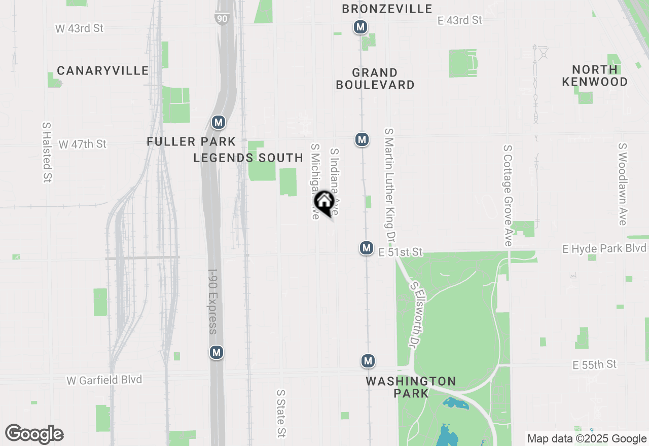 Map of 112 E 50th Street #1W, Chicago, IL 60615