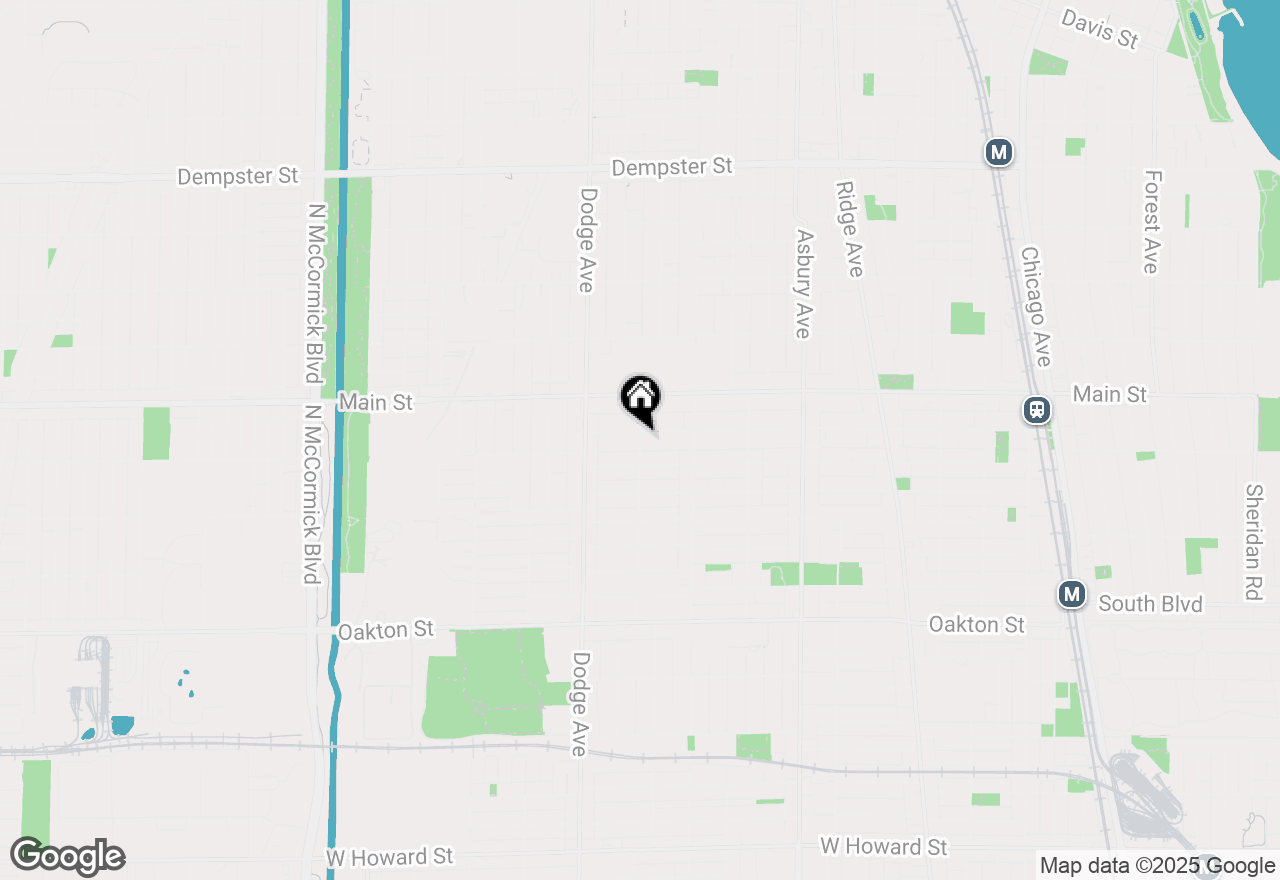 Map of 802 Dewey Avenue, Evanston, IL 60202