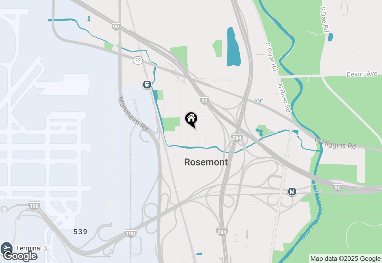 Map of 6107 N Hawthorne Street, Rosemont, IL 60018