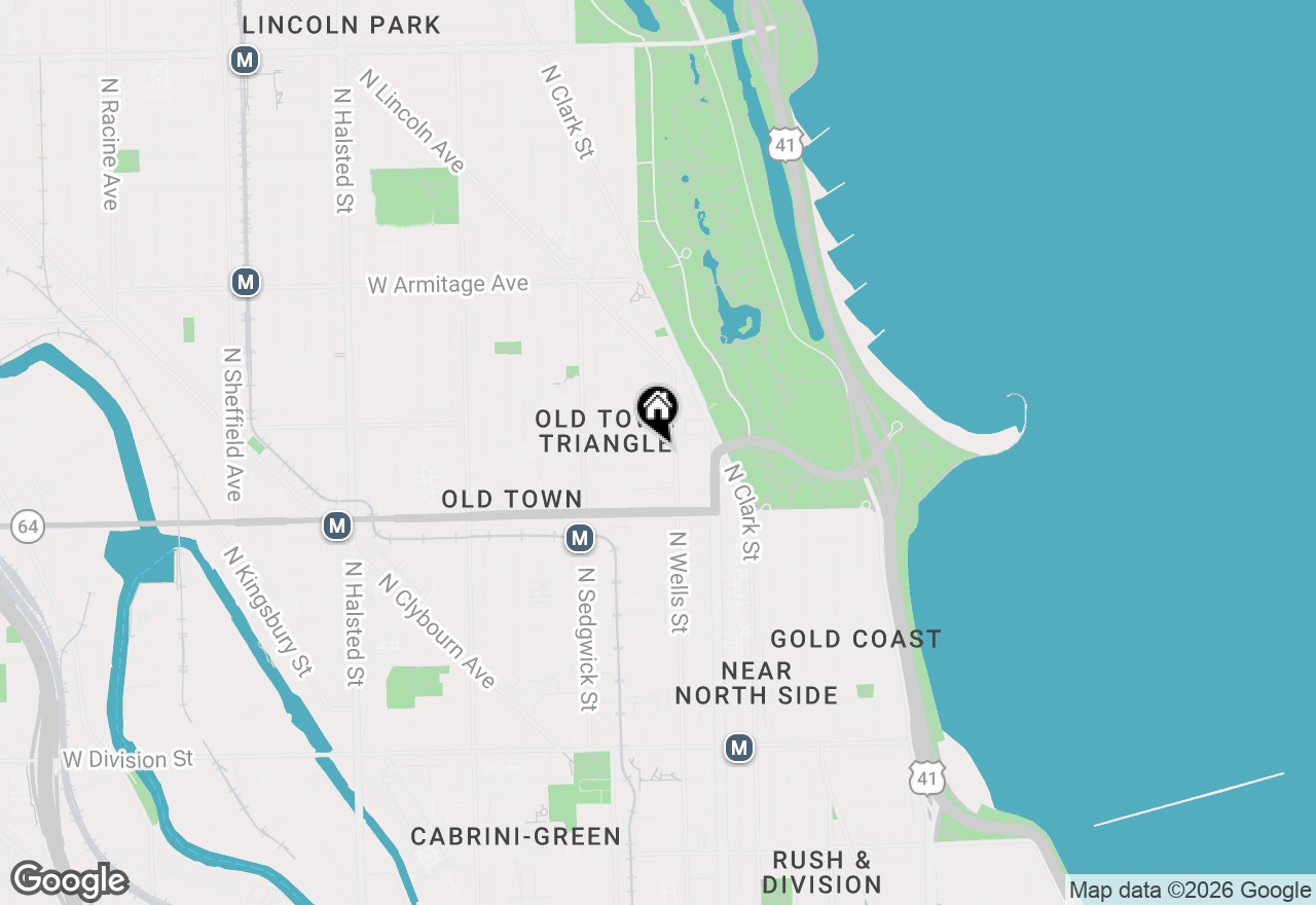 Map of 1701 N Crilly Court #2E, Chicago, IL 60614