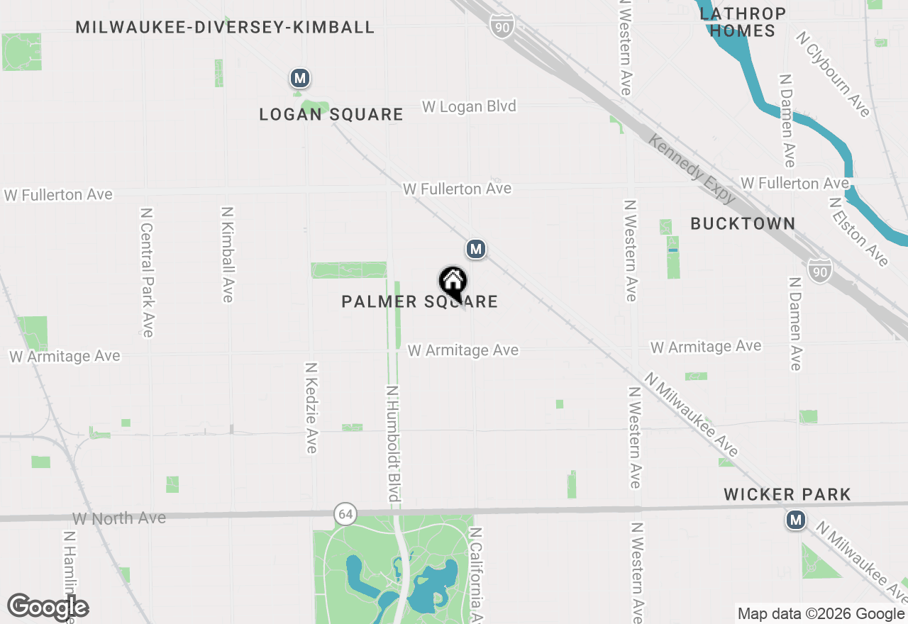 Map of 2059 N Mozart Street #2, Chicago, IL 60647