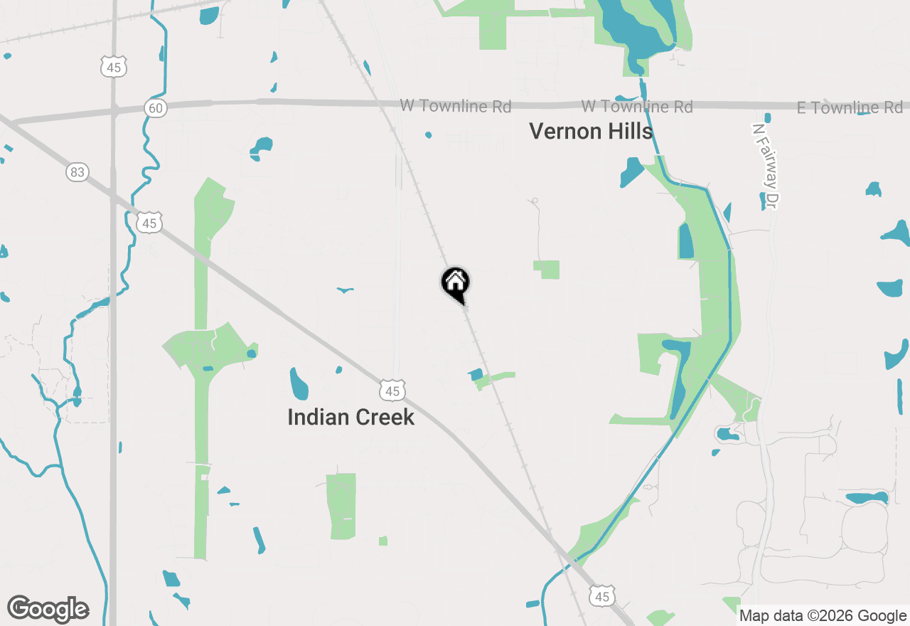 Map of 311 Meadow Court, Vernon Hills, IL 60061