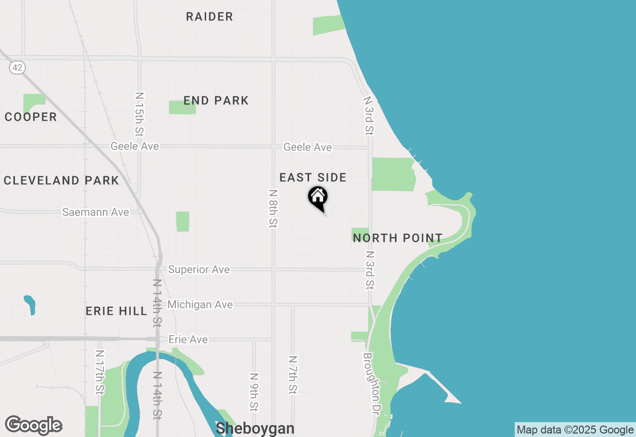 Map of 1801 N 6th St #1803, Sheboygan, WI 53081