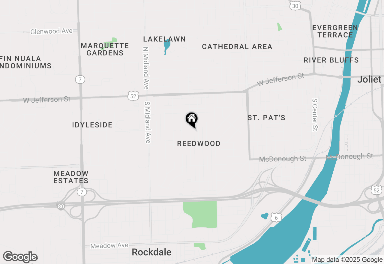 Map of 206 S Reed Street, Joliet, IL 60436
