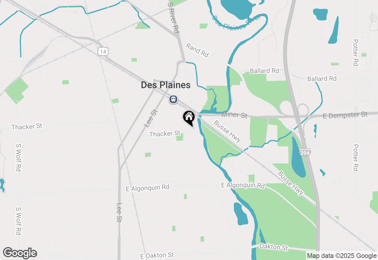 Map of 1600 E Thacker Street #211, Des Plaines, IL 60016