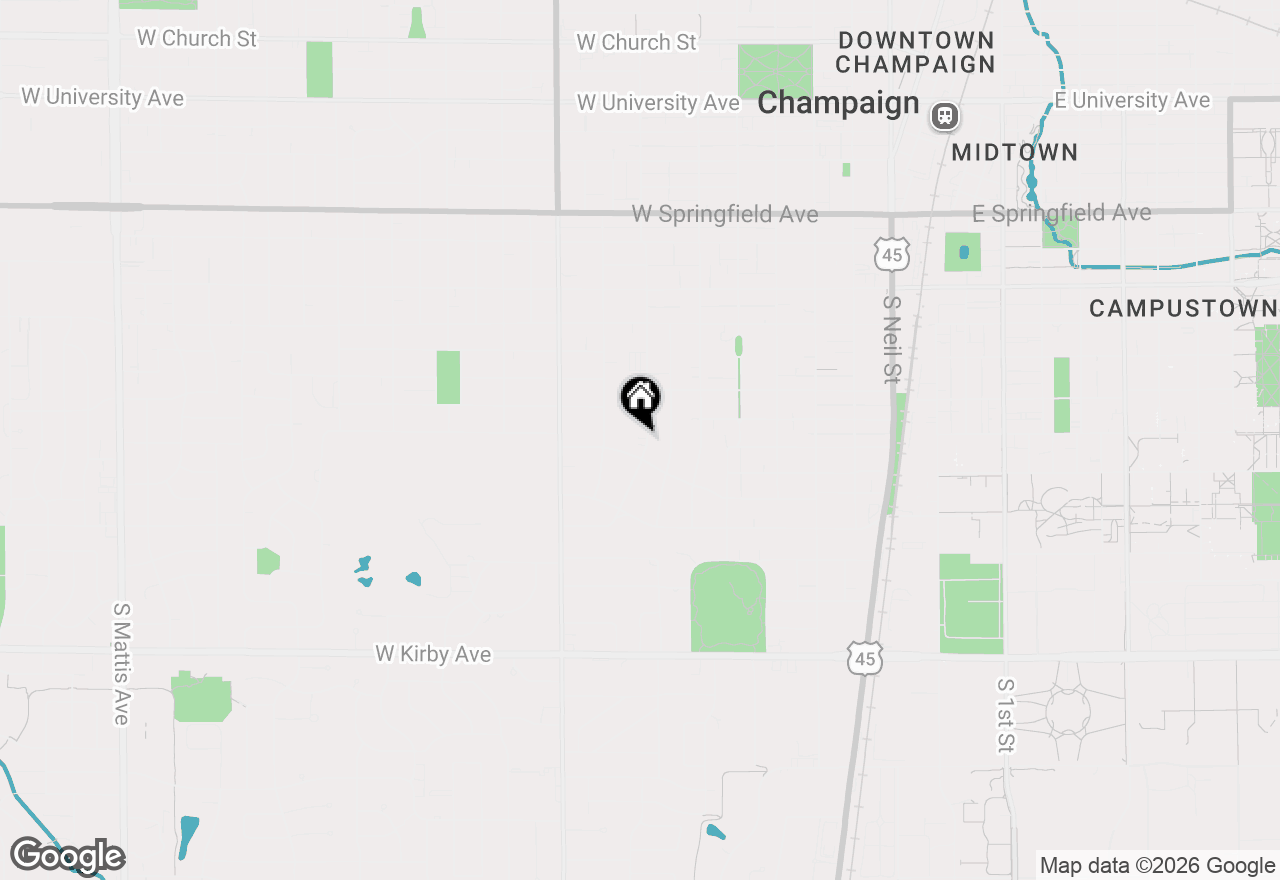 Map of 911 S New Street, Champaign, IL 61820