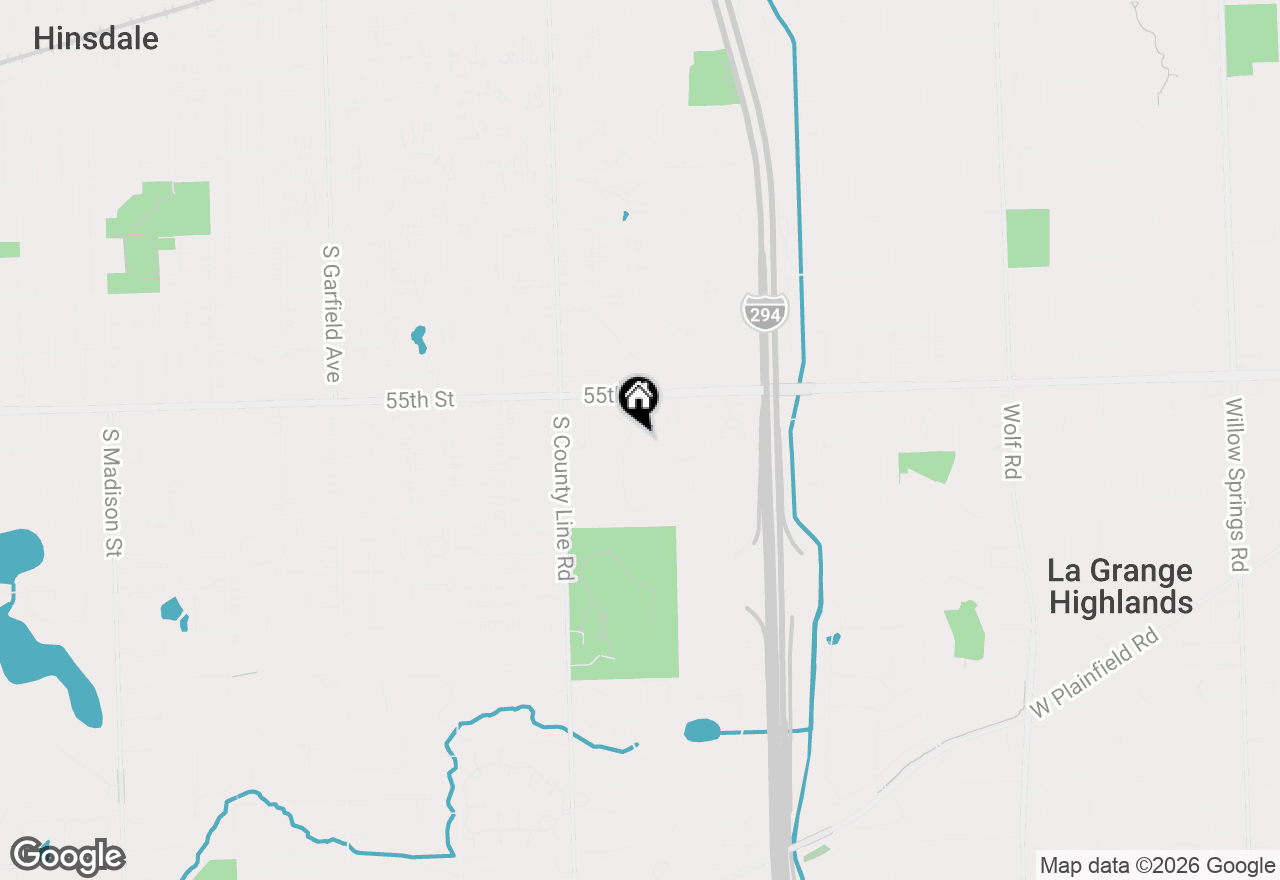 Map of 5531 Barton Lane, Hinsdale, IL 60521