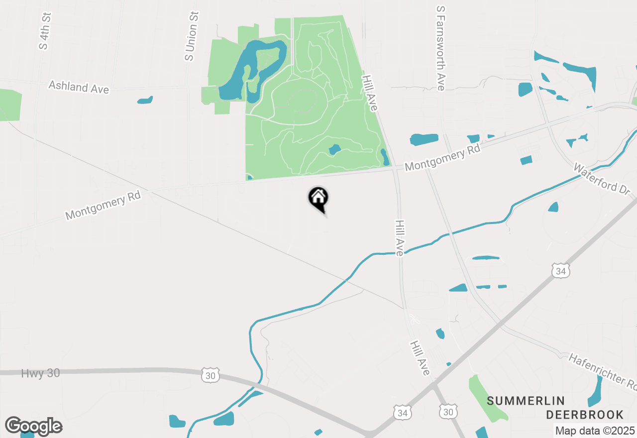 Map of 1321 Crown Street, Montgomery, IL 60538