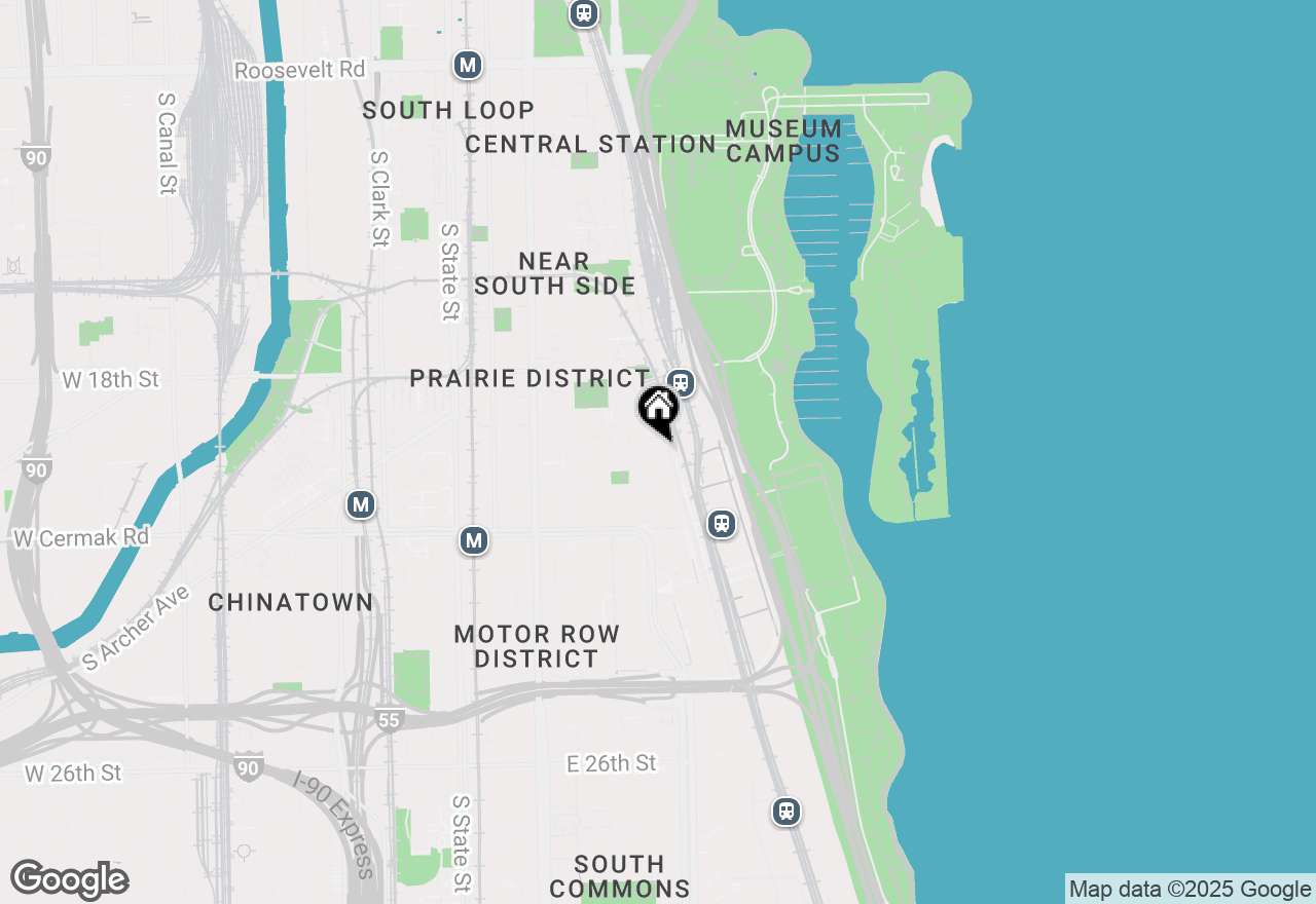 Map of 2001 S Calumet Avenue #207, Chicago, IL 60616