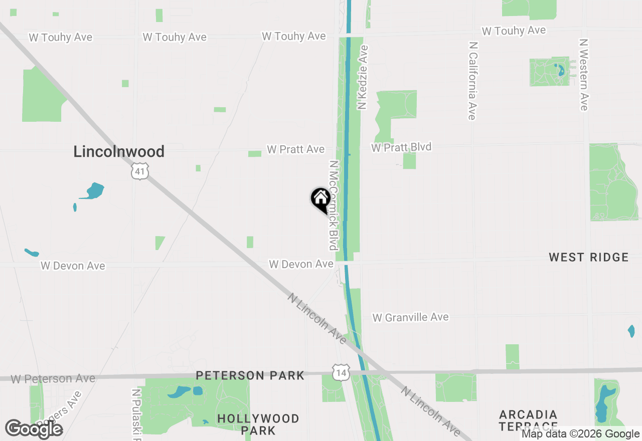Map of 6533 N Christiana Avenue, Lincolnwood, IL 60712