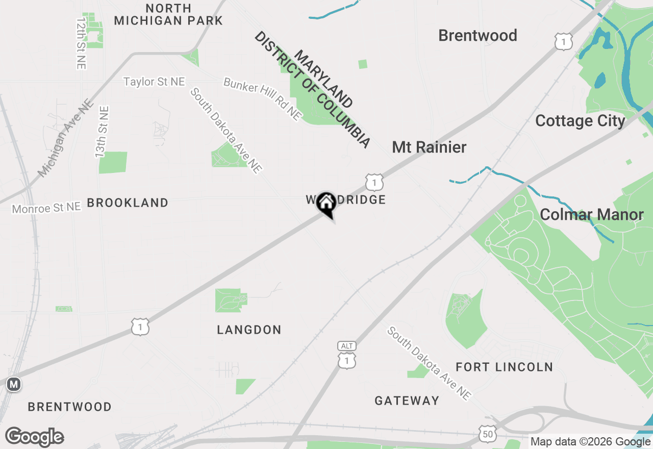 Map of 2601 Brentwood Road Ne, Washington, DC 20018