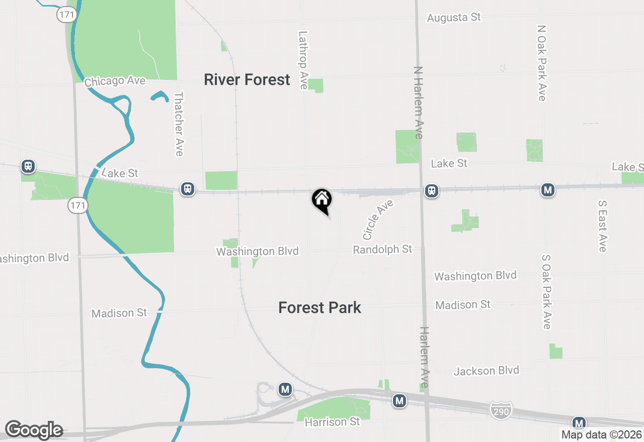Map of 103 Rockford Avenue #A, Forest Park, IL 60130