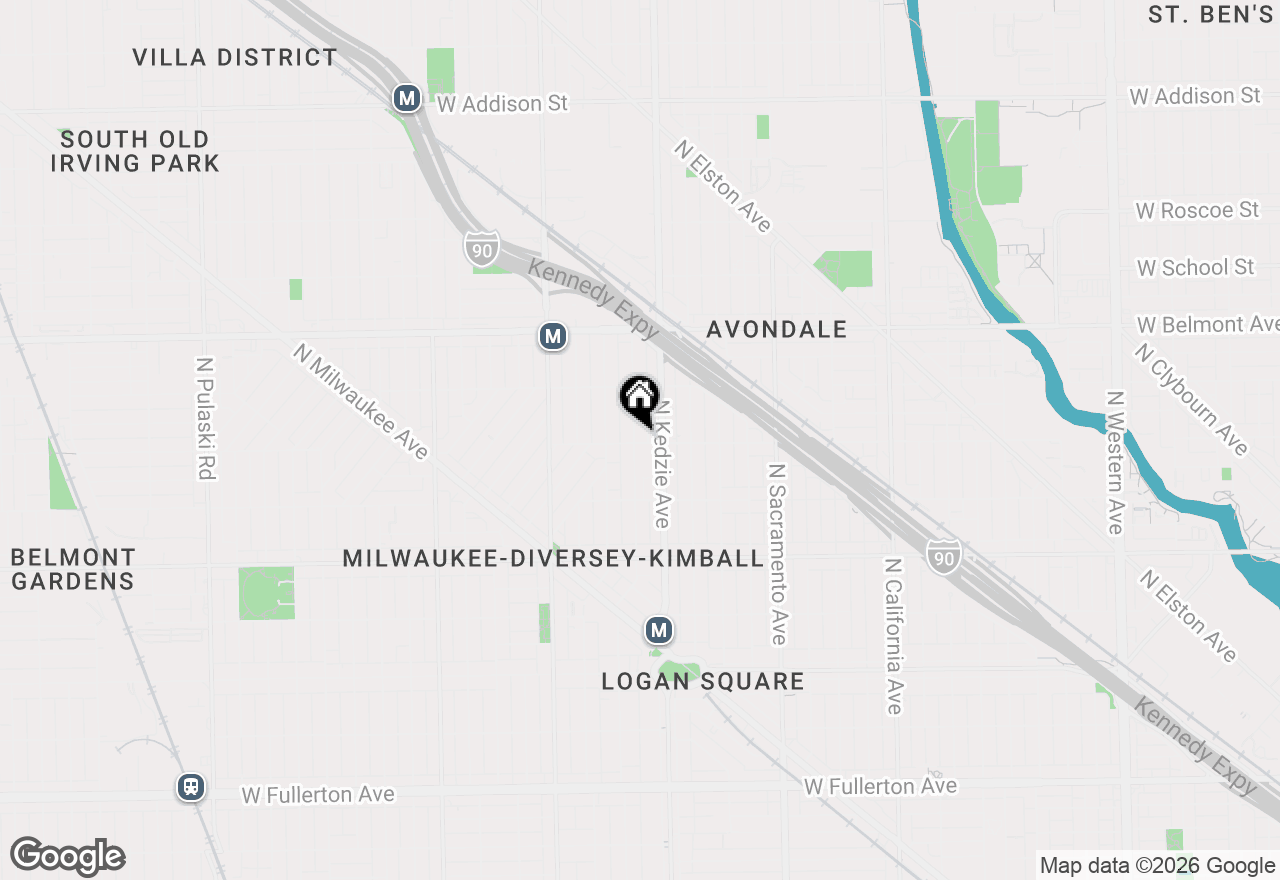 Map of 3001 N Sawyer Avenue #2E, Chicago, IL 60618