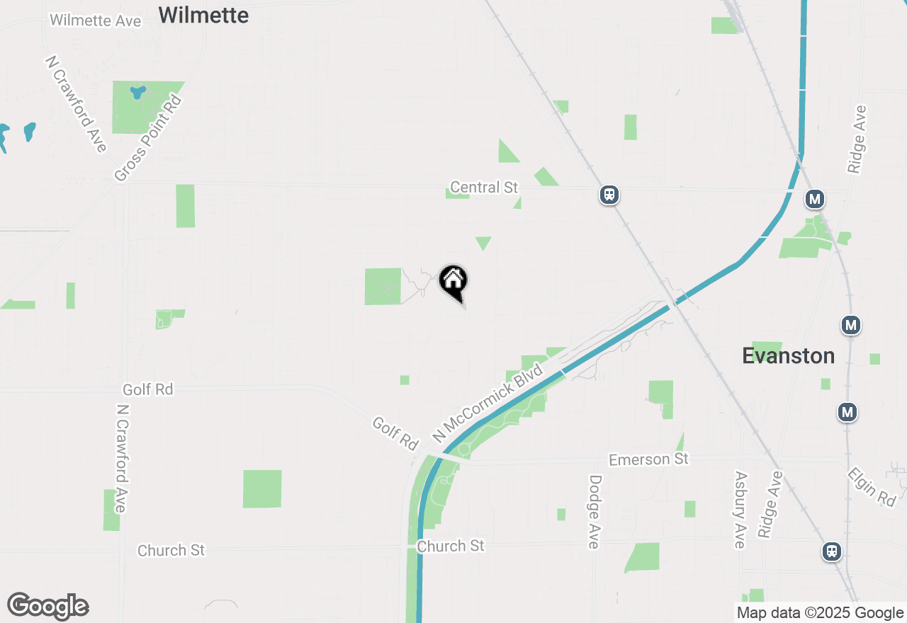 Map of 2422 Grant Street, Evanston, IL 60201