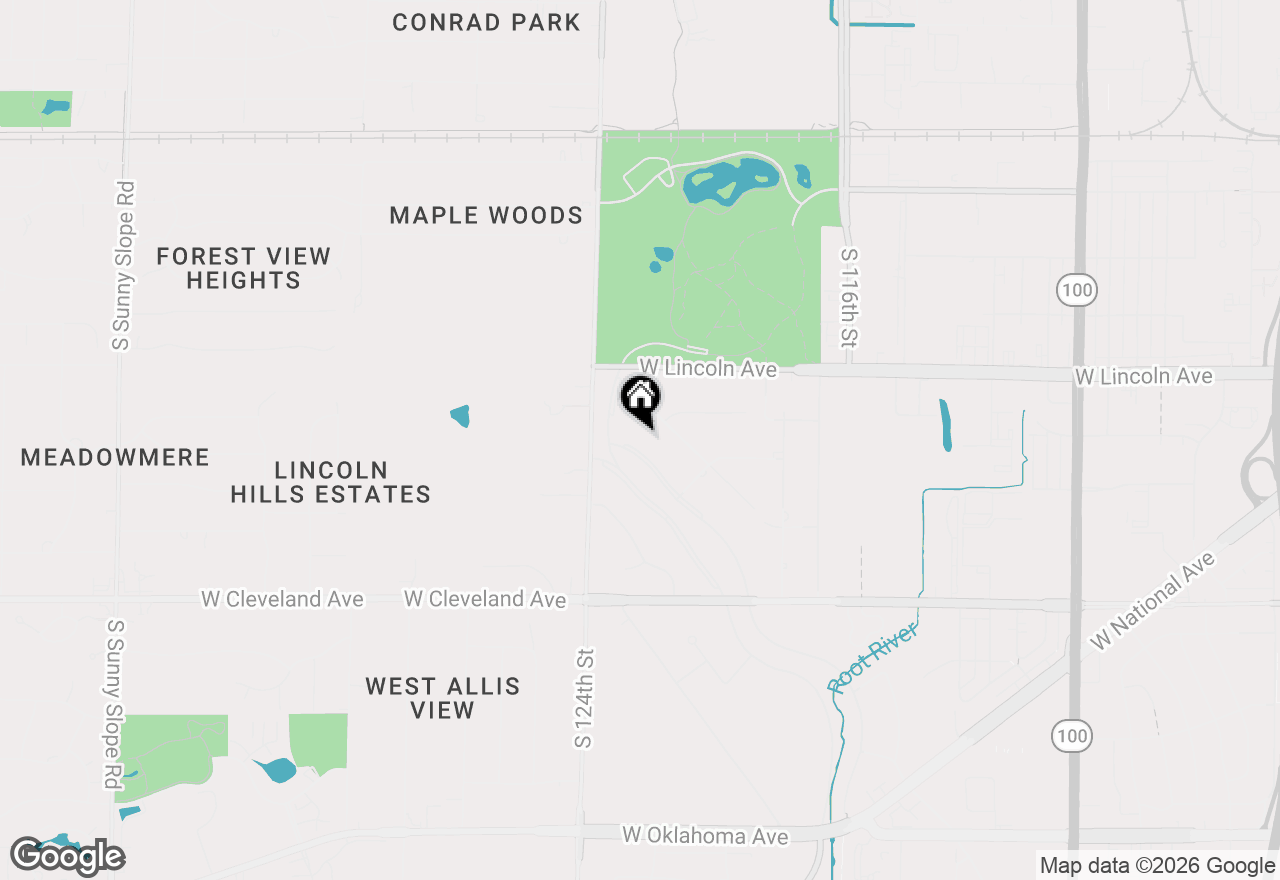 Map of 2428 S Root River Pkwy, West Allis, WI 53227