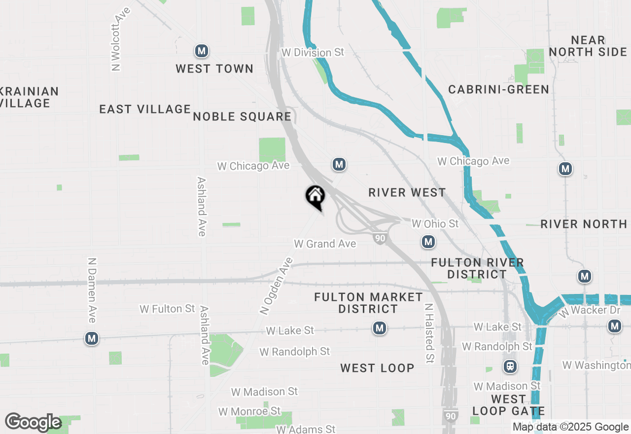 Map of 613 N Ogden Avenue #2E, Chicago, IL 60642